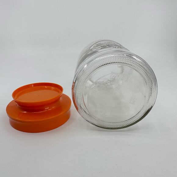 Vintage Anchor Hocking Orange Juice Jar With Lid Carafe 1970s Kitchen Canister - Picture 4 of 8